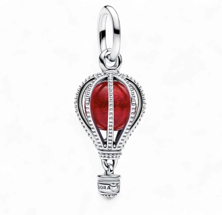 Hot Air Balloon Murano Glass Dangle Charm - 798064C01
