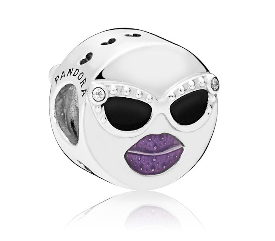 Cool Face Emoticon Charm - 797184CZ