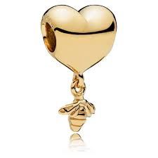 Heart &amp; Bee Dangle Charm - 767022