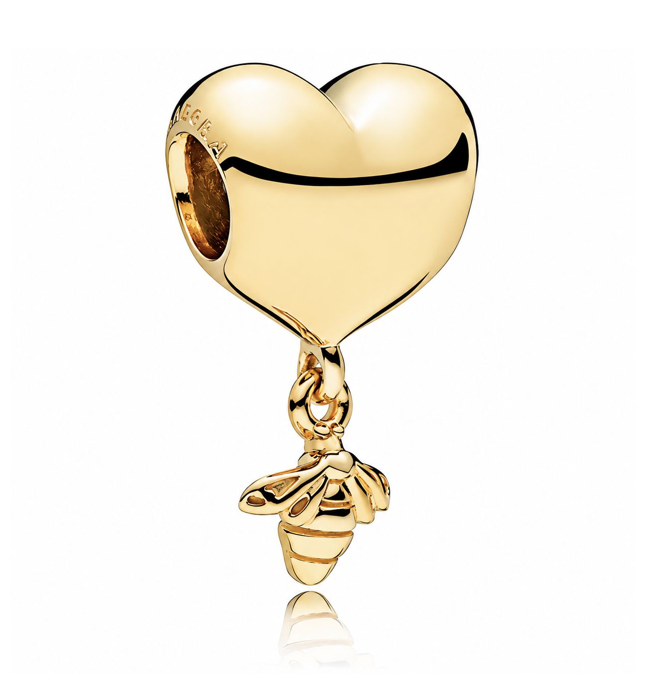 Heart &amp; Bee Dangle Charm-767022