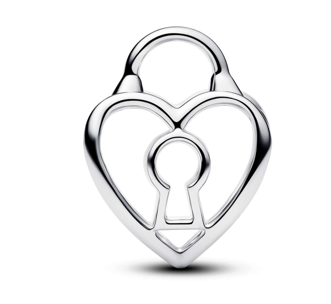 Openwork Heart Padlock Charm-794358C00