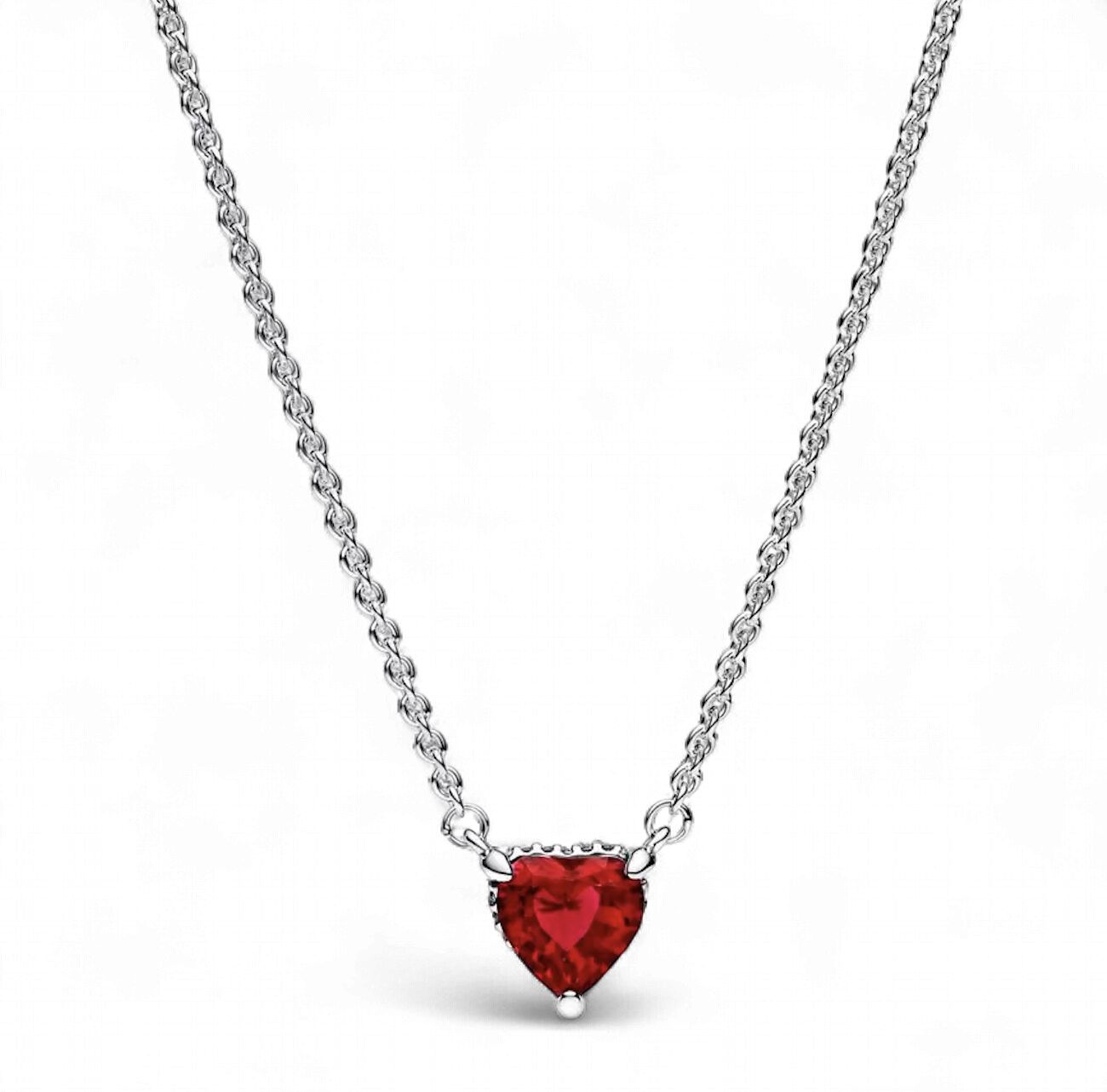Sparkling Heart Halo Pendant-392542C01-45