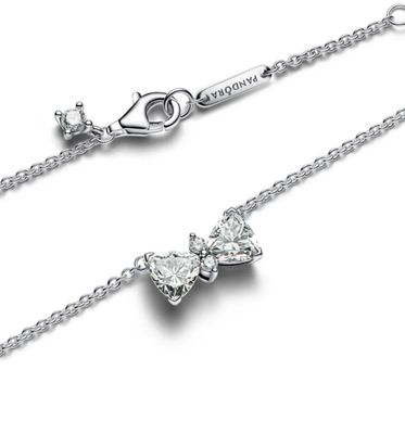 Sparkling Bow Necklace - 393509C01-45