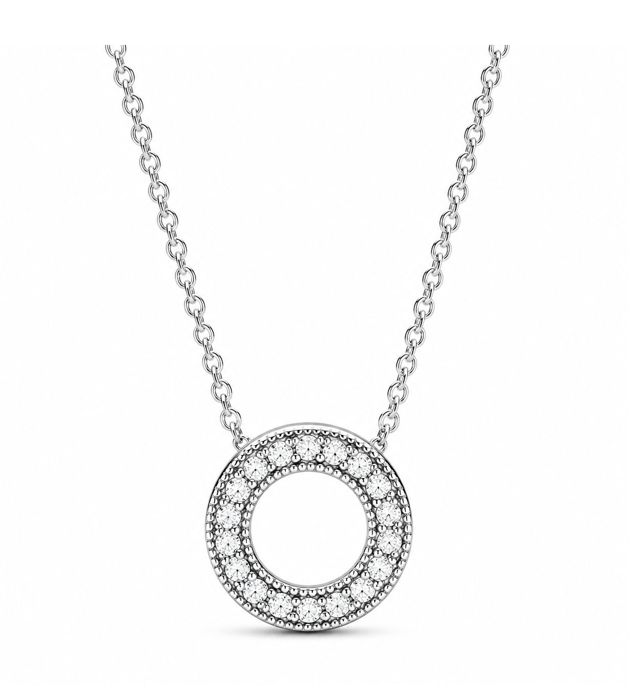 Double Circle Pendant &amp; Necklace - 399487C01-45