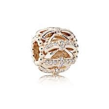 Shimmering Sentiments PANDORA Rose openwork bow charm  - 781779CZ
