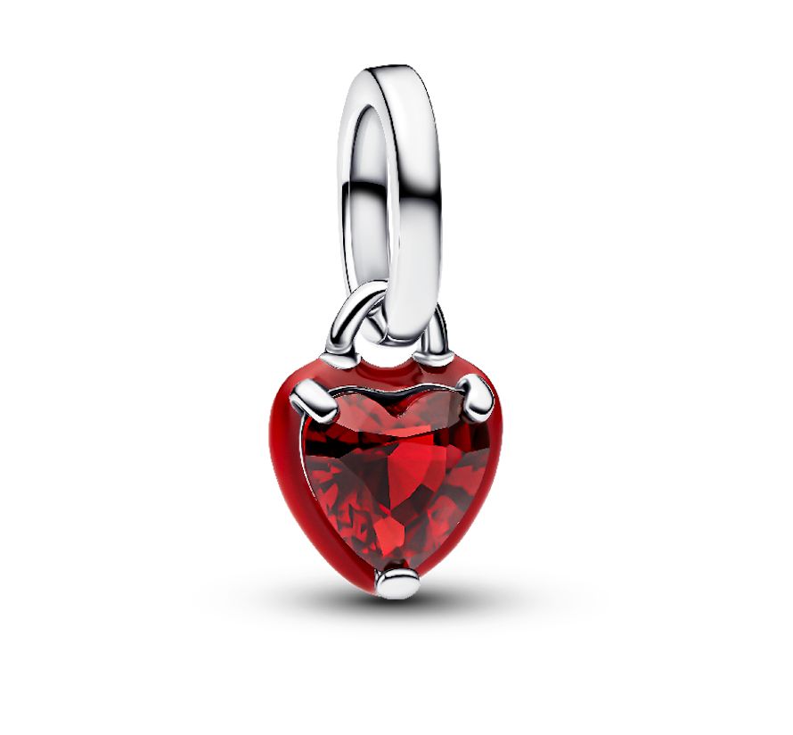 Red Chakra Heart Mini Dangle Charm-793042C05