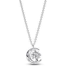 Moon &amp; Spinning Tree Pendant Necklace  - 392992C01-50