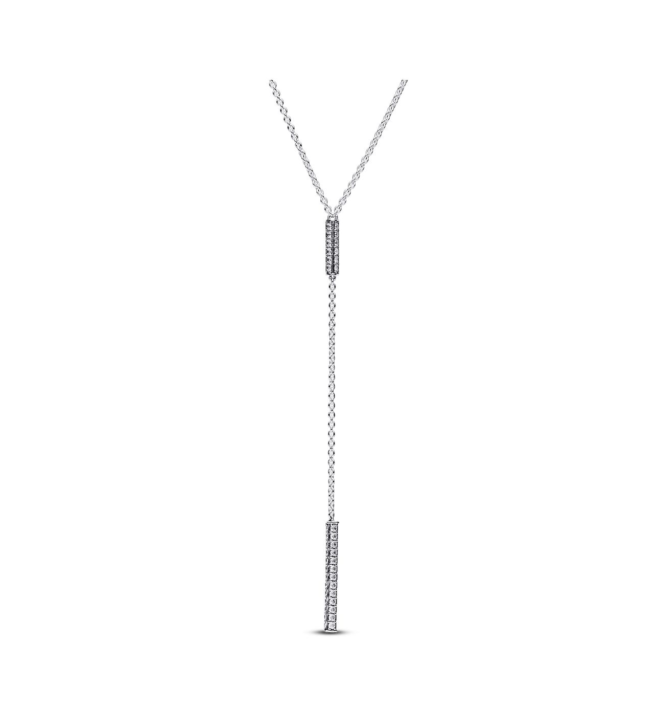 Timeless Pavé Prism Drop Necklace-393013C01-45