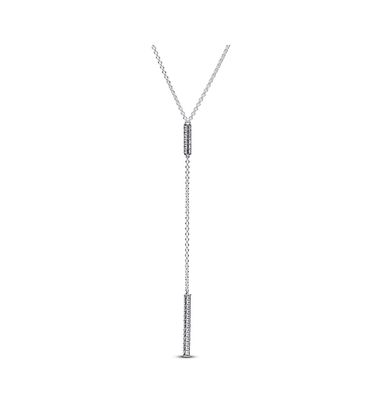 Timeless Pavé Prism Drop Necklace-393013C01-45
