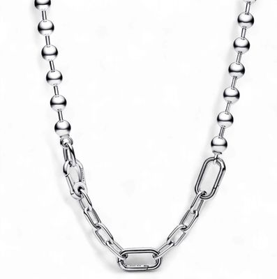 Pandora ME Metal Bead &amp; Link Chain Necklace-392799C00-45
