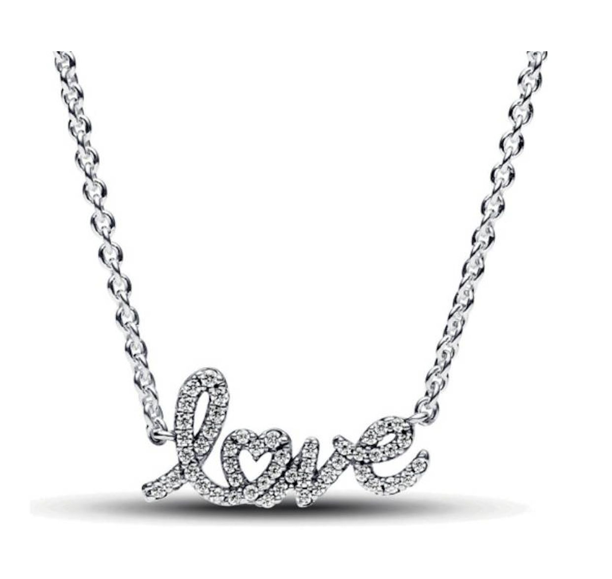 Sparkling Handwritten Love Collier Necklace - 393076C01-45