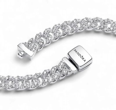 Pavé Cuban Chain Necklace 45cm-393161C01-45