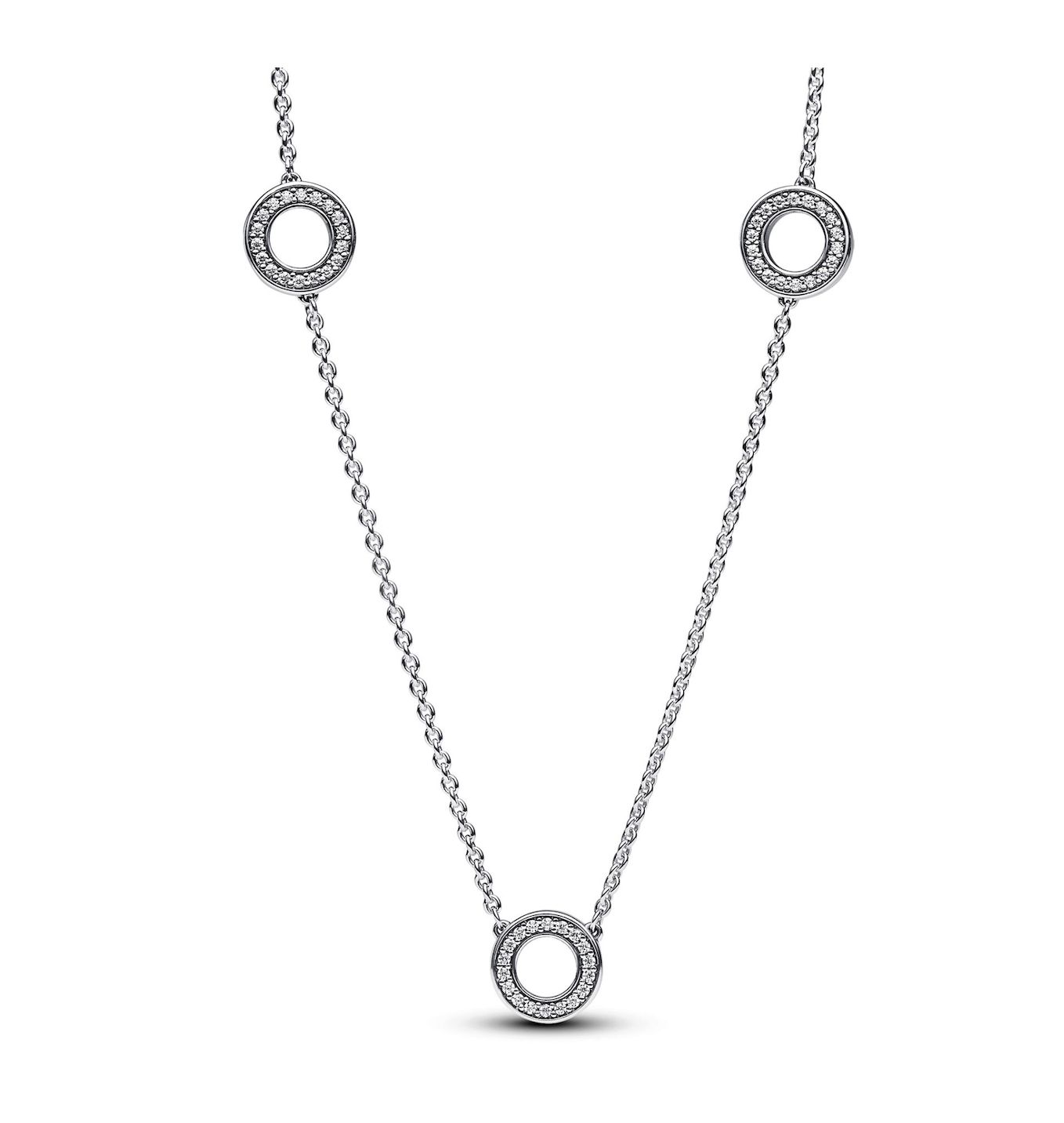 Pavé Circles Chain Necklace  - 393162C01-50