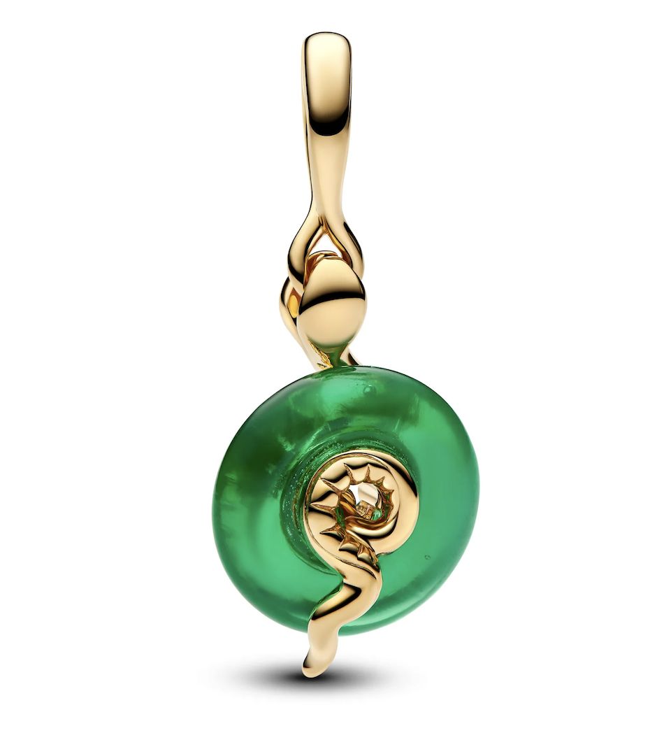 Snake Green Murano Glass Dangle Charm - 763617C01
