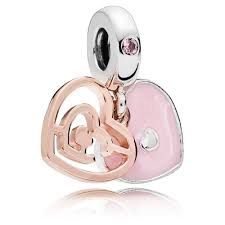 Pink Heart Labyrinth Dangle Charm - 787801NBP