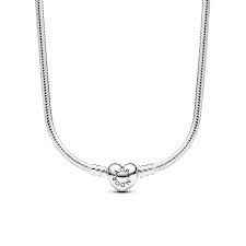 Pandora Moments Heart Clasp Snake Chain Necklace - 393091C00-45