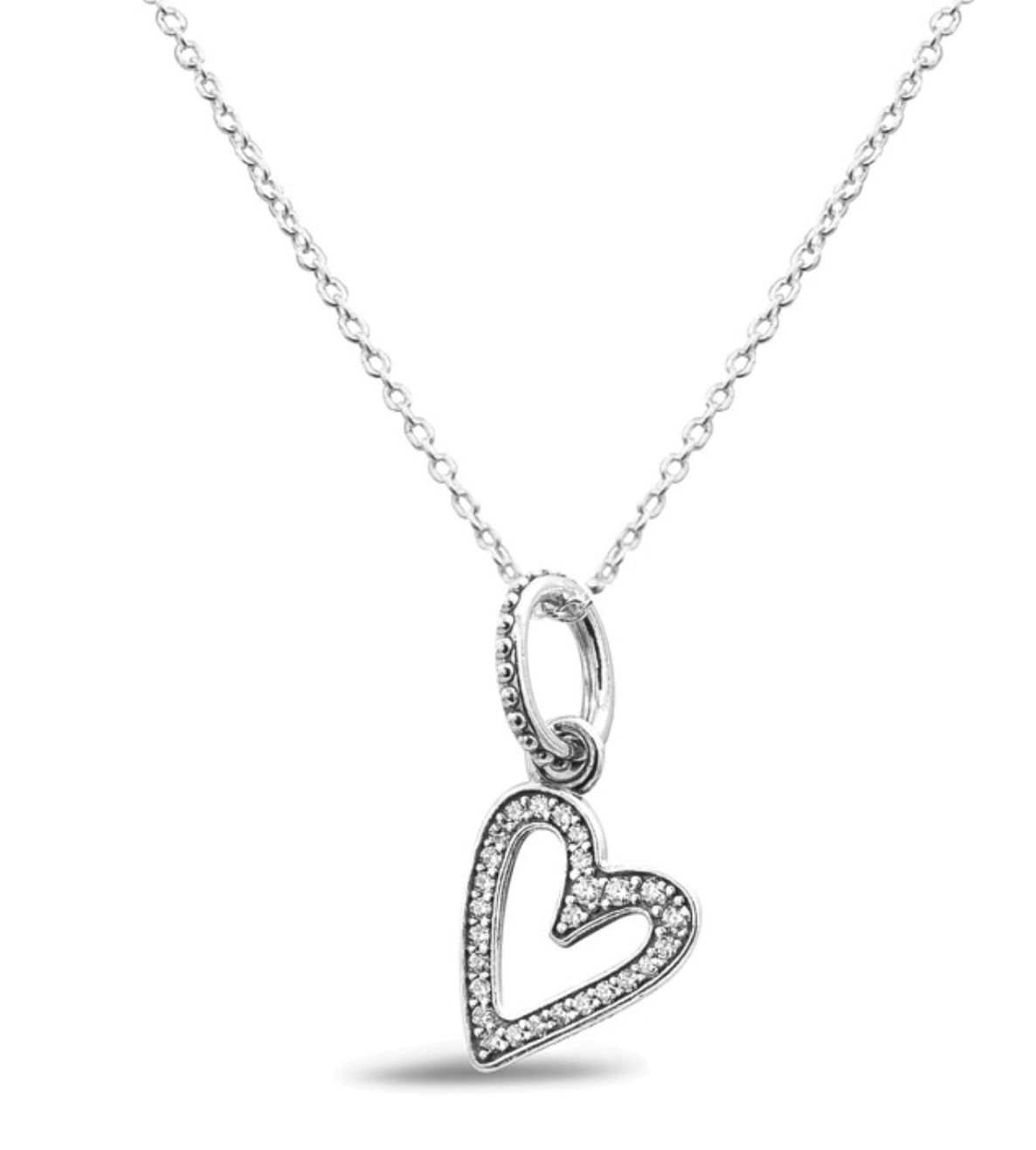 Sparkling Freehand Heart Pendant - 398688C01-50