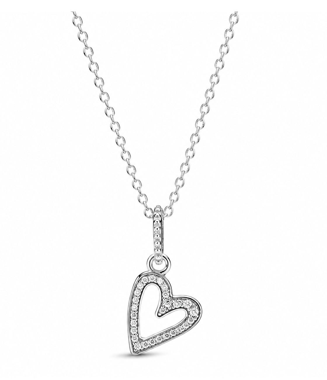 Sparkling Freehand Heart Pendant-398688C01-50