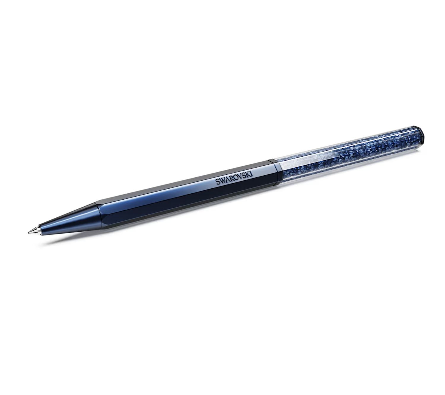 Crystalline Ballpoint Pen Blue, Blue Lacquered, Chrome Plated-5669933