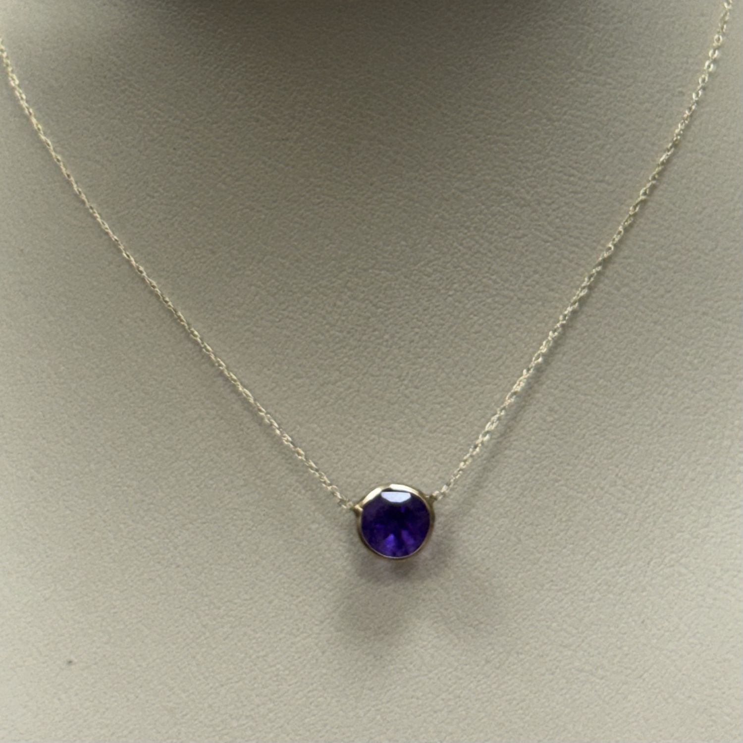 Birthstones Necklaces, Colour: Feb/YG