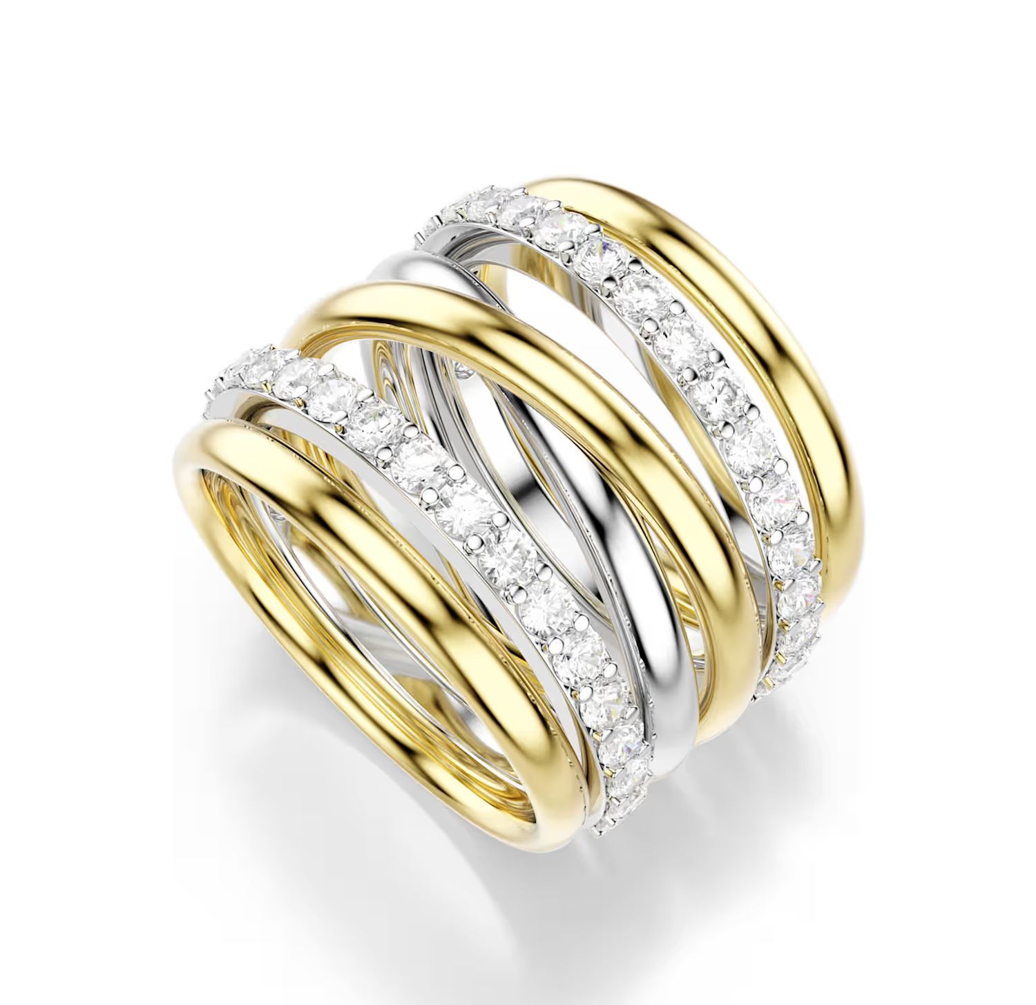 Hyperbola Cocktail Ring (3 Rings in One)-Size 58
