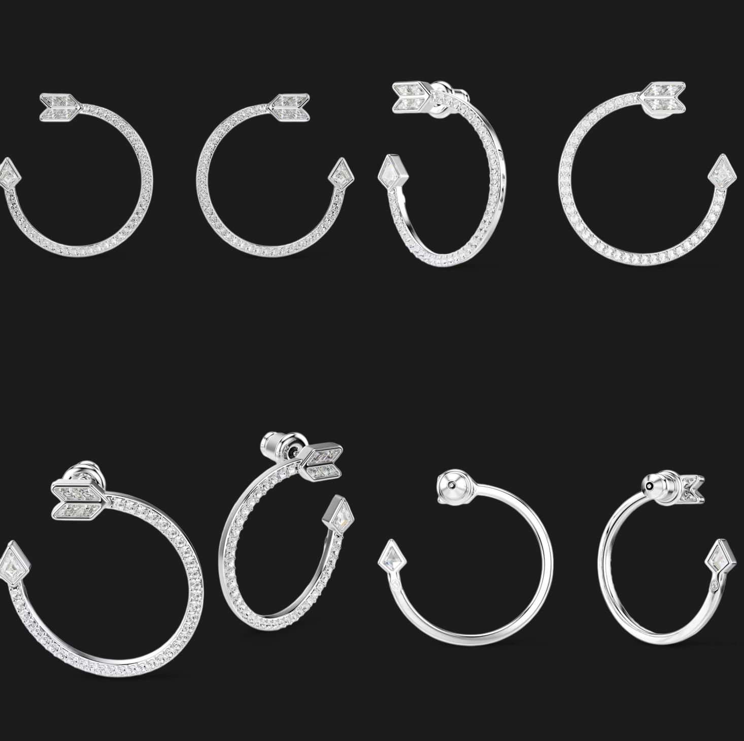 Idyllia Arrow Hoop Earrings