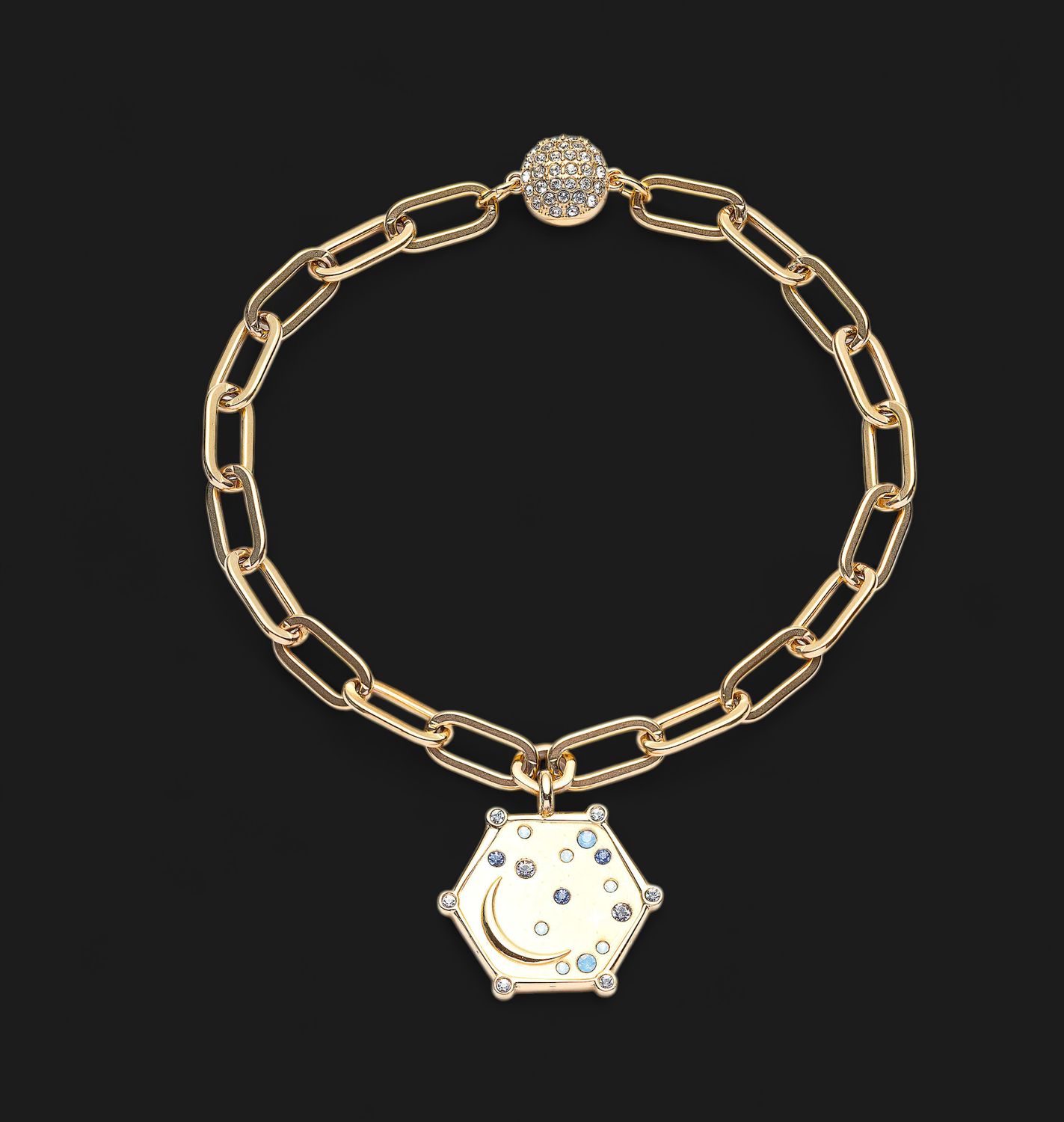 Elements Moon Bracelet, Blue, Gold-Tone-5569182
