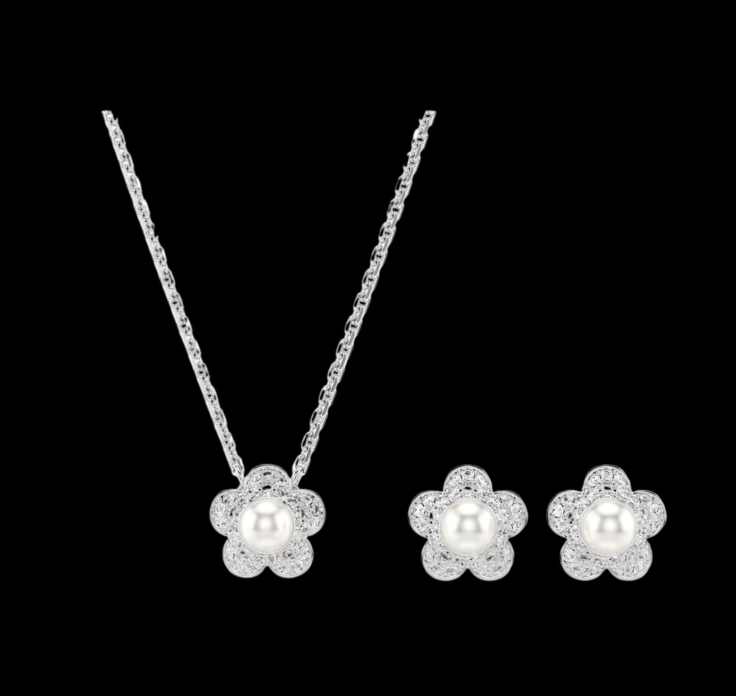 Ariana Grande x Swarovski Daisy Set (Earrings &amp; Necklace)-5749180