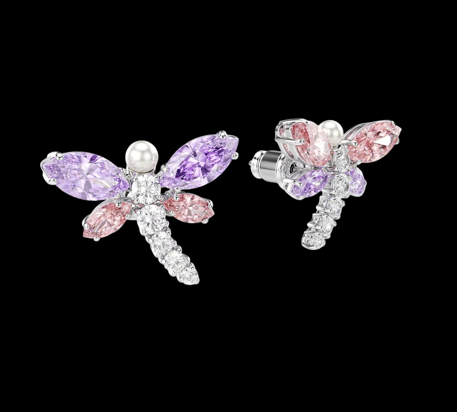Ariana Grande x Swarovski Dragonfly Stud Earrings, Purple, Pink-5737371