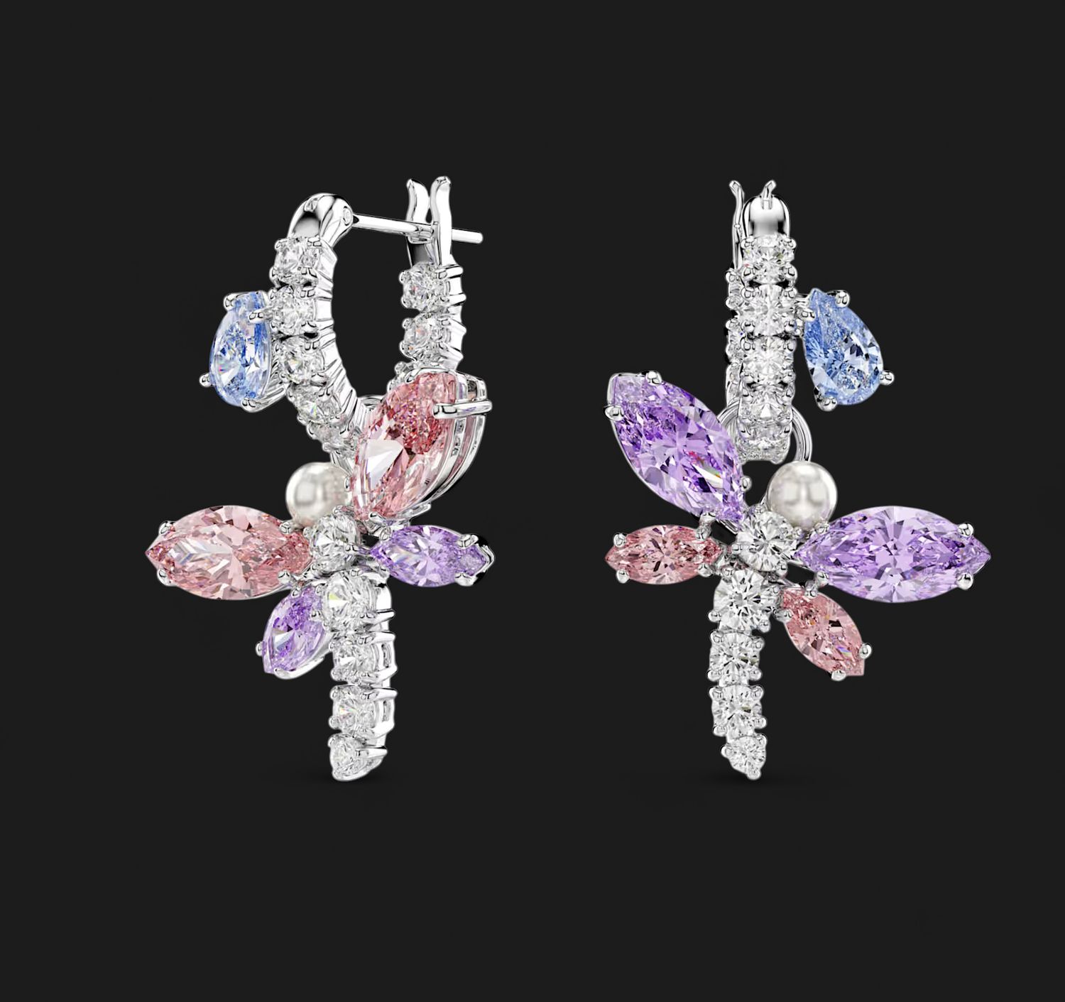 Ariana Grande x Swarovski Drop Earrings x Dragonfly x Multicolored