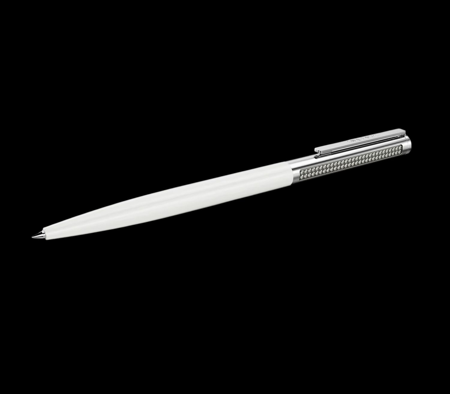 Matrix Tennis Ballpoint Pen, White, Chrome Plated-5740679