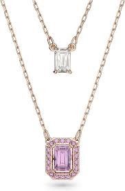 Purple Millenia Rose Gold-Tone Two Row Necklace  - 5640558