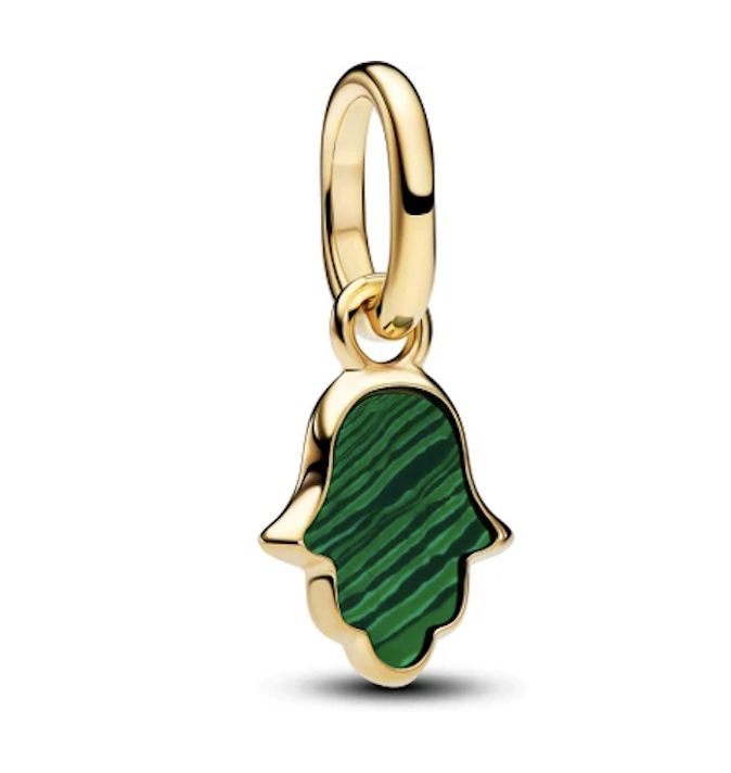 Pandora Green Hamsa Mini Dangle Charm-764612c01