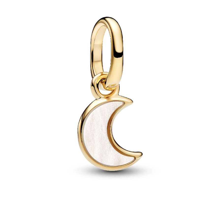 White Crescent Moon Mini Dangle Charm-764614C01