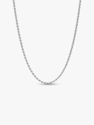 Sterling Silver Rope Chain Sliding Clasp - 394687c00-70