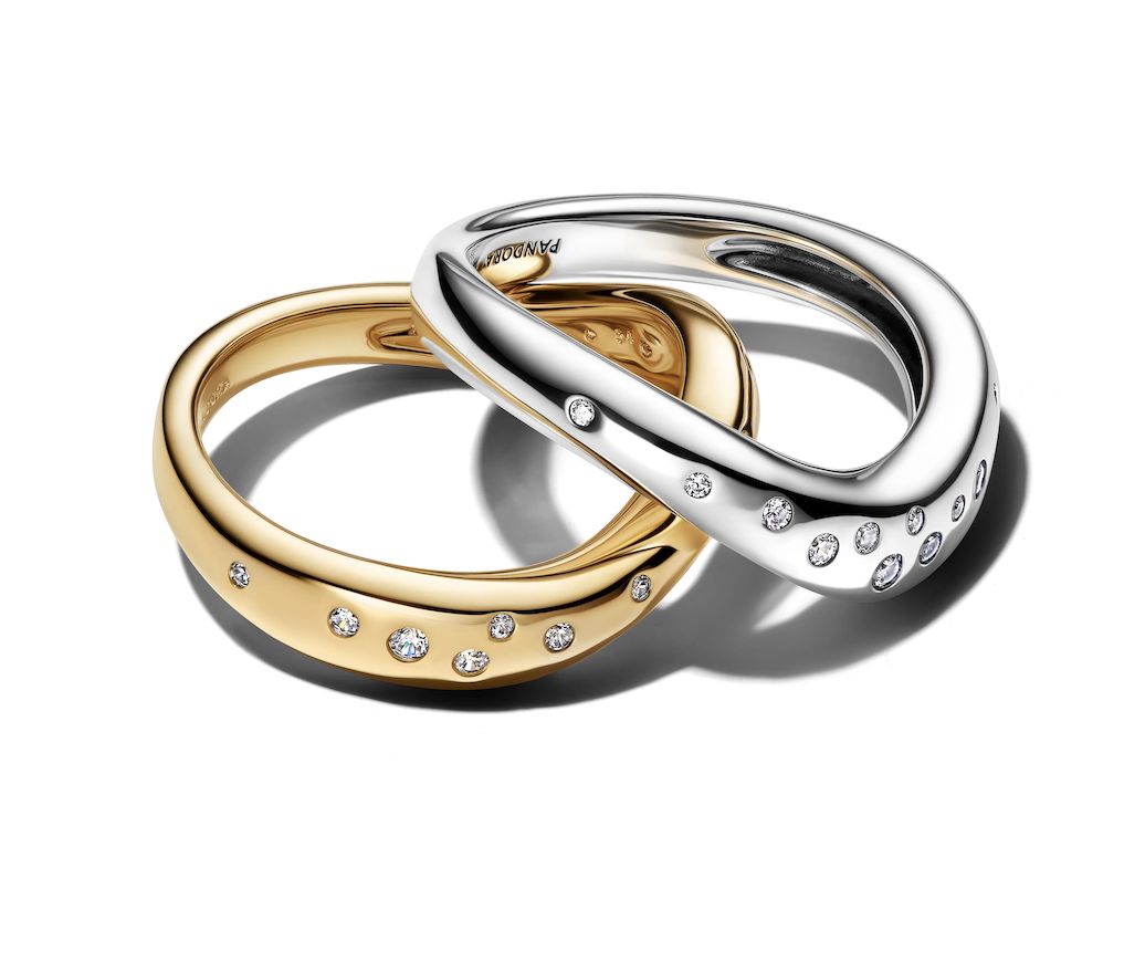 Organically Shaped Two-Tone Stacking Rings-164674c01