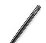 Ballpoint pen, Silver tone, Black lacquered