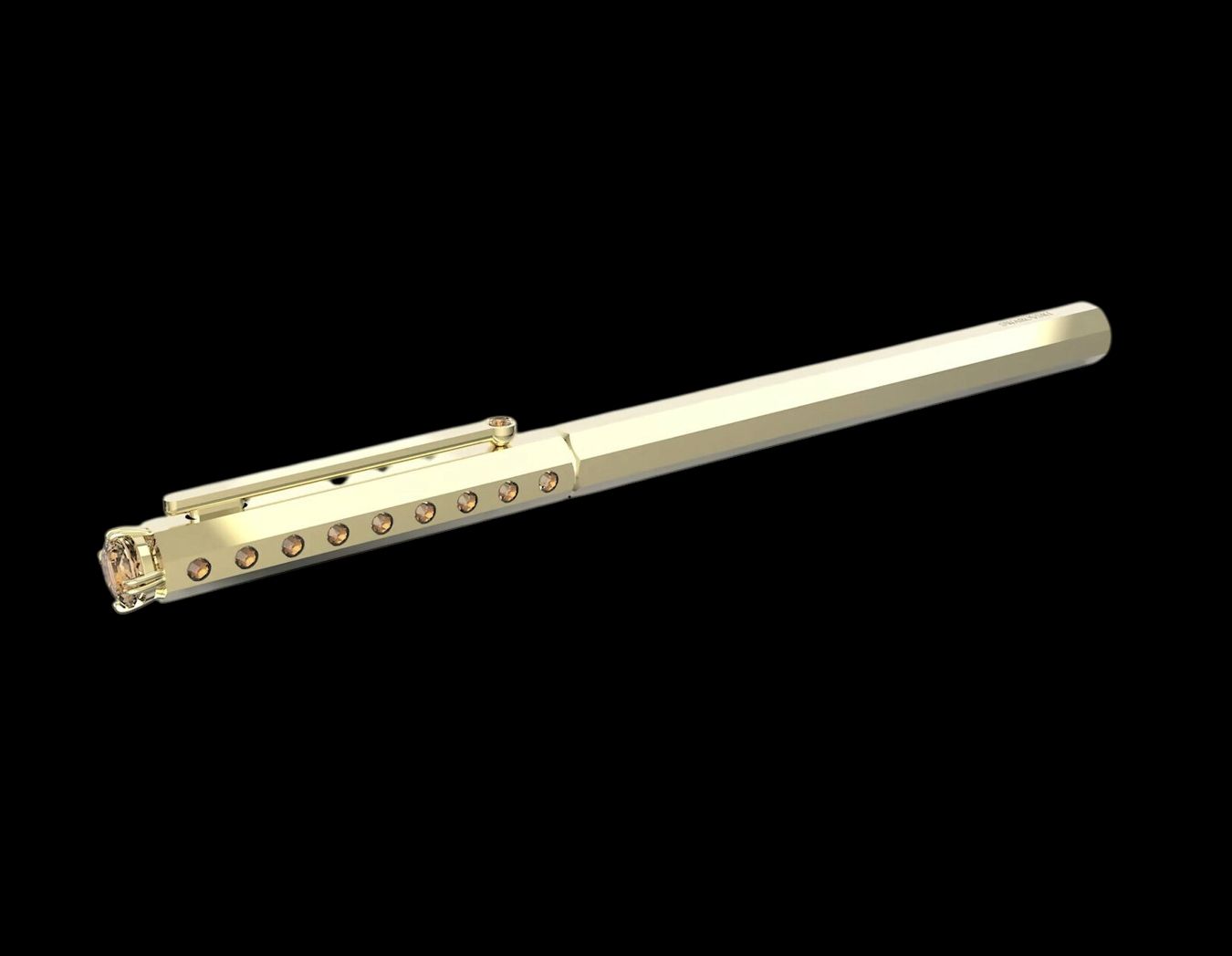 Ballpoint Pen, Classic, Yellow, Gold-Tone plated
