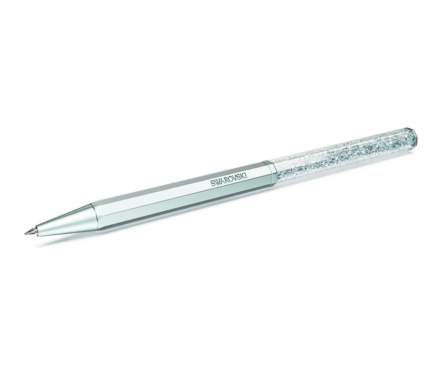 Crystalline Ballpoint Pen, Star, Blue, Chrome Plated-5669935