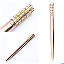Swarovski Collections Ballpoint pen Yellow, Rose gold-tone plated-5637771