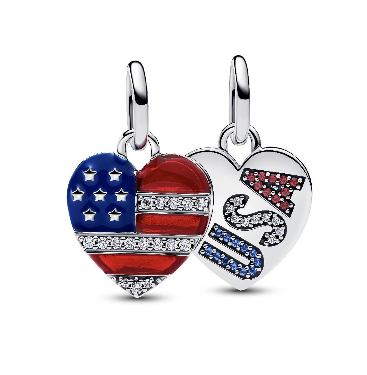 USA Heart Splittable Dangle Charm-794920C01