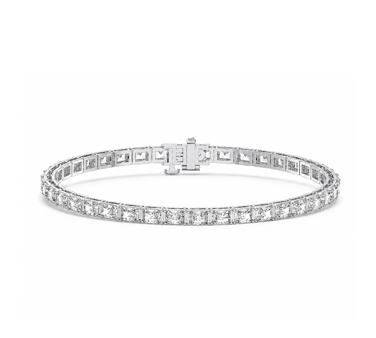 14KW 3ct Lab Diamond Tennis Bracelet, Size: 3.00CT/WG