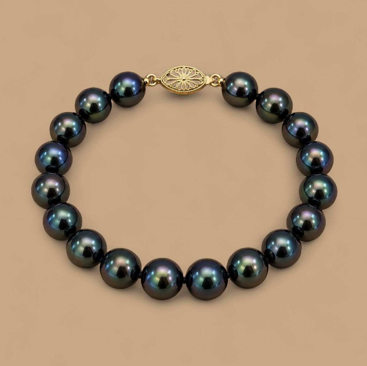 Blue Green Tahitian Pearl Bracelet (26cm)