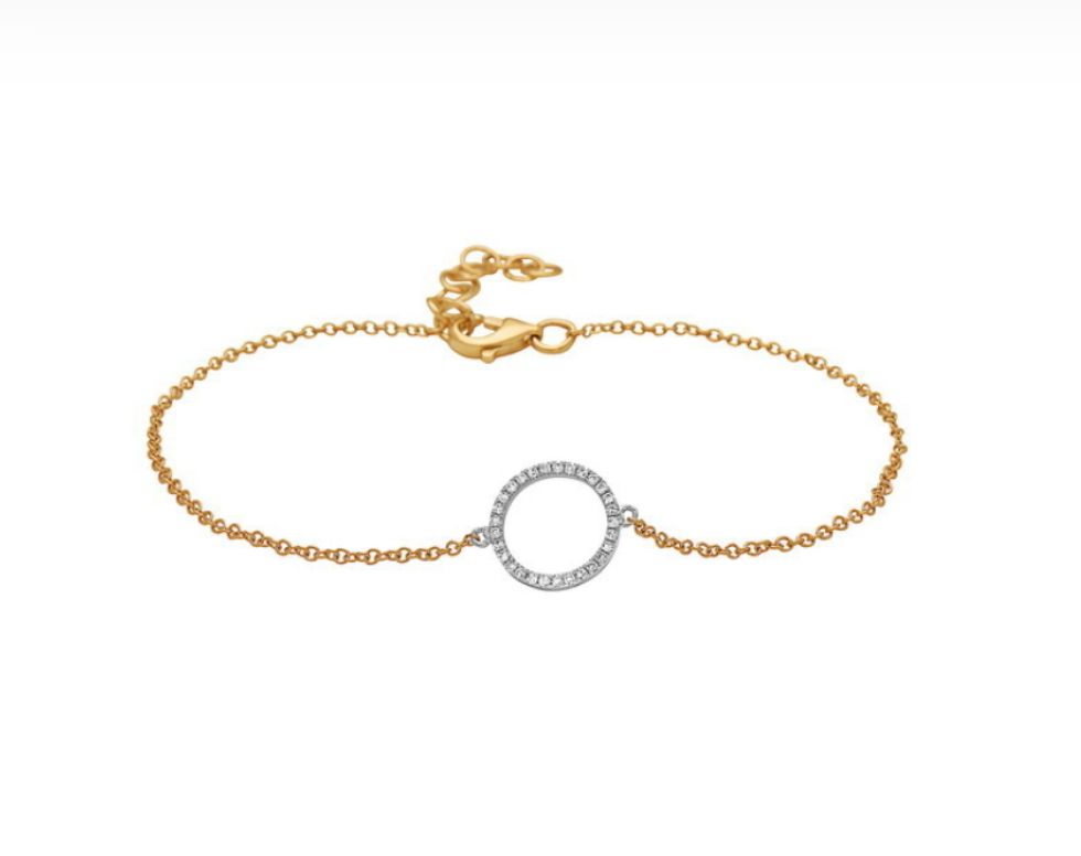 Eternity Circle Gold and Diamond Bracelet