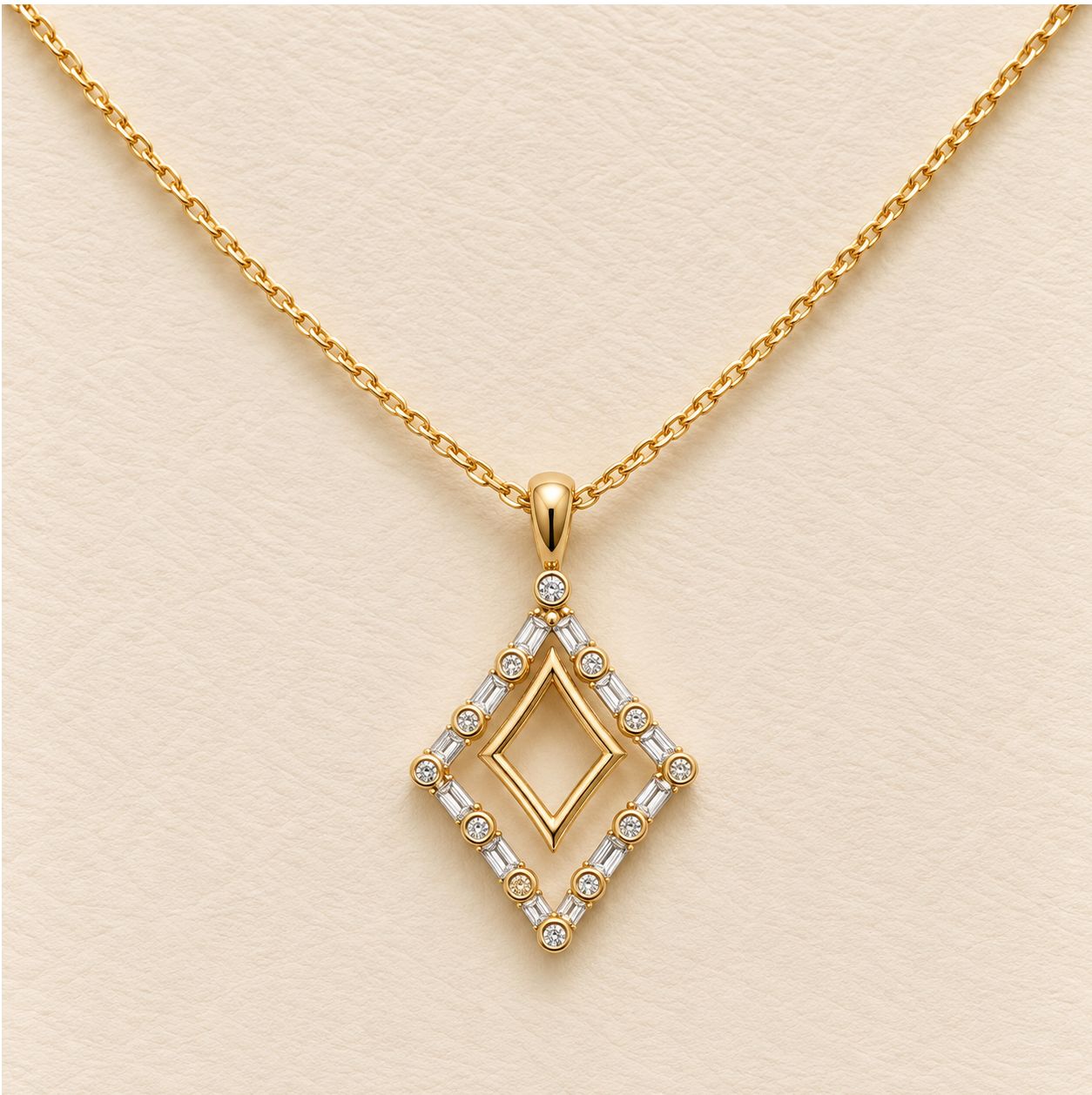 Double Kite Diamond Pendant