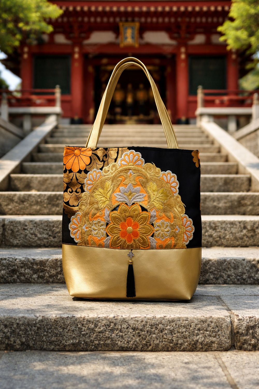 Beautiful Japanese Obi Silk Tote