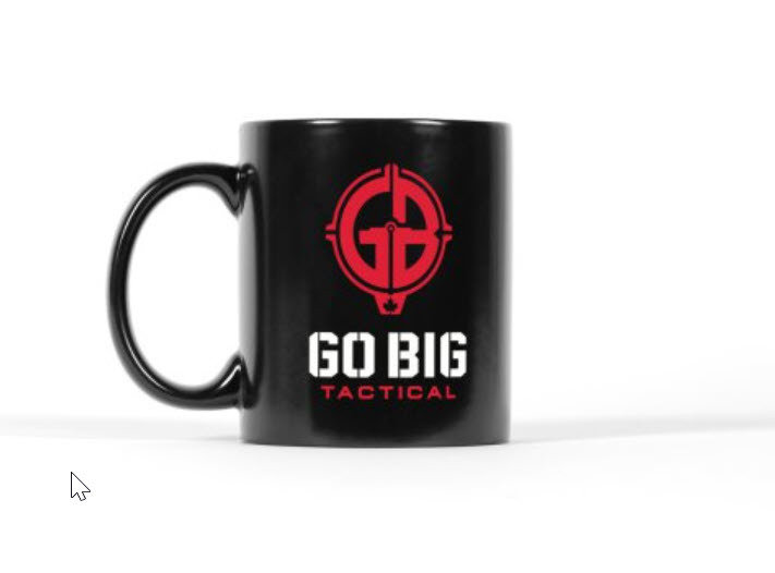 Go Big Tactical mug (logo on white)