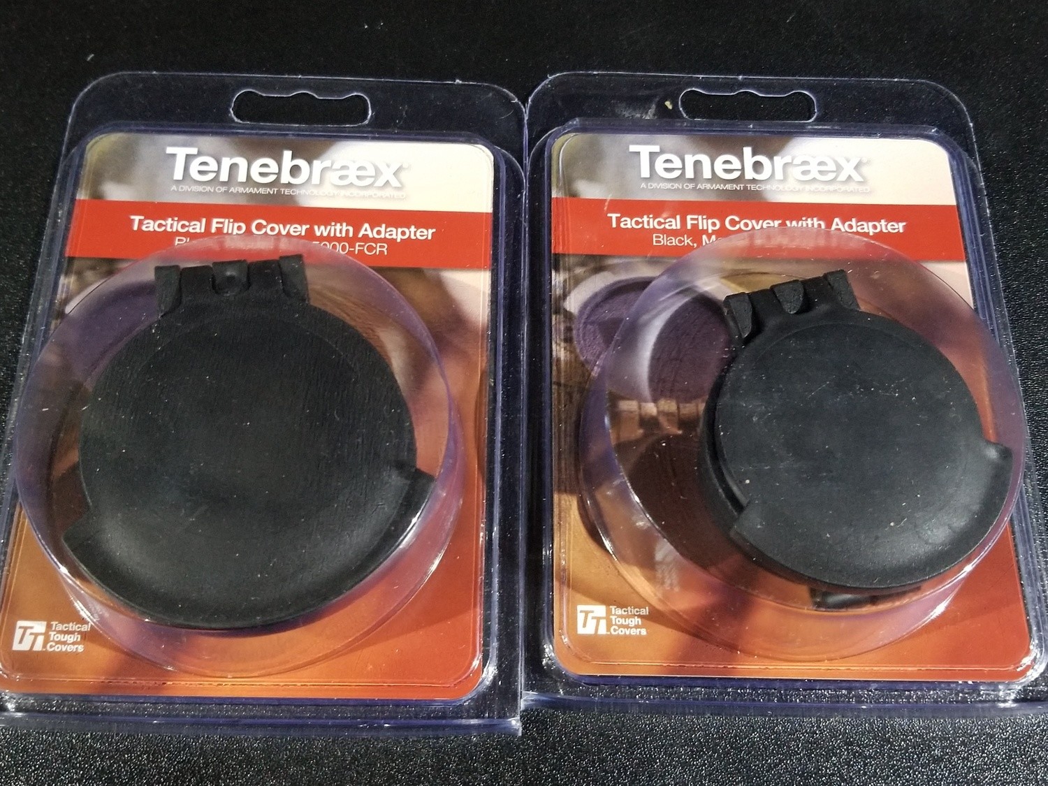 Tenebraex Tactical Tough Flip Cover set, black, Athlon Ares ETR/Midas Tac