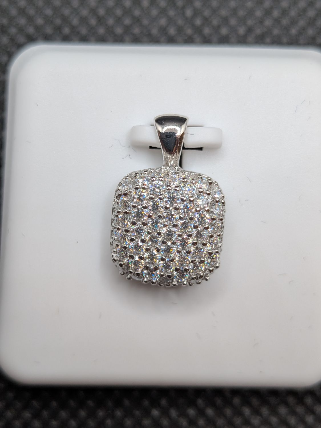 Square Moissanite Pendant