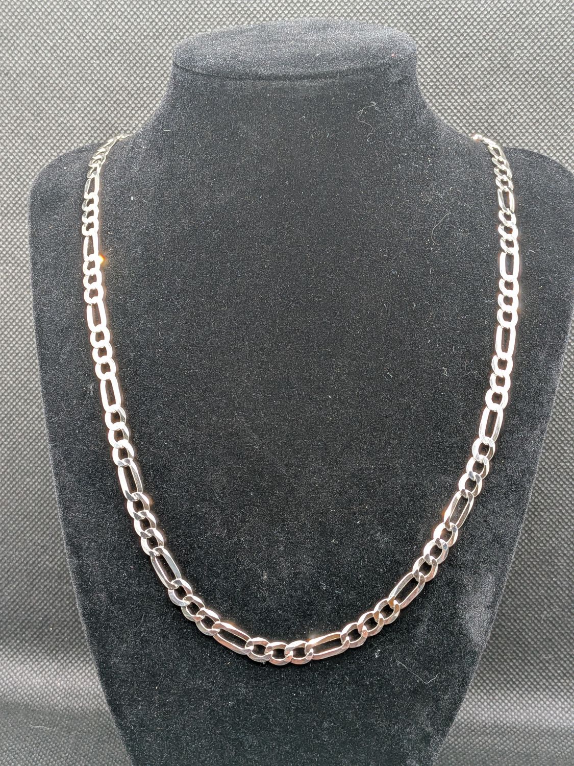 24in 6mm Sterling Silver Figaro